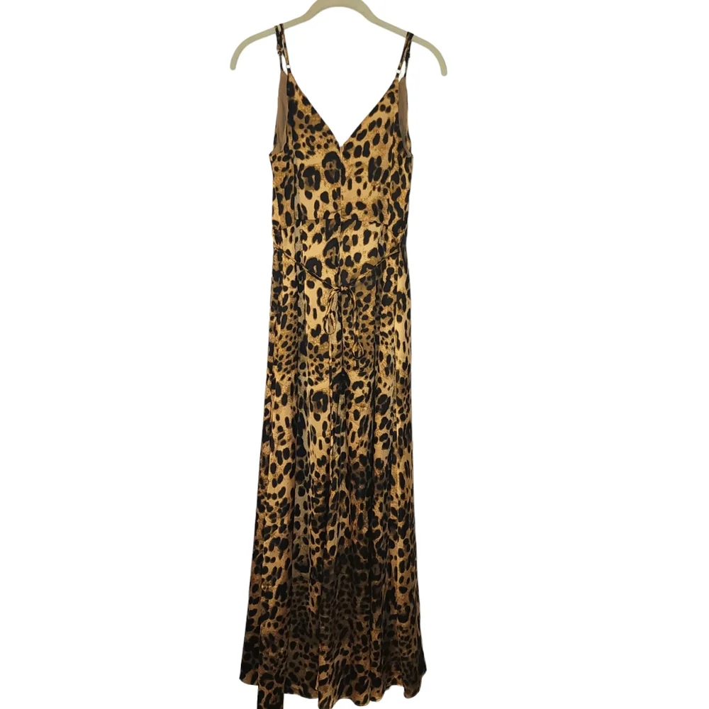 Lulu's Coraline Leopard Print Sleeveless Midi Dress - Picture 5 of 12